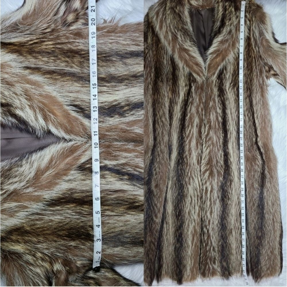 Vintage Genuine Raccoon Fur Long Coat - Picture 3 of 9